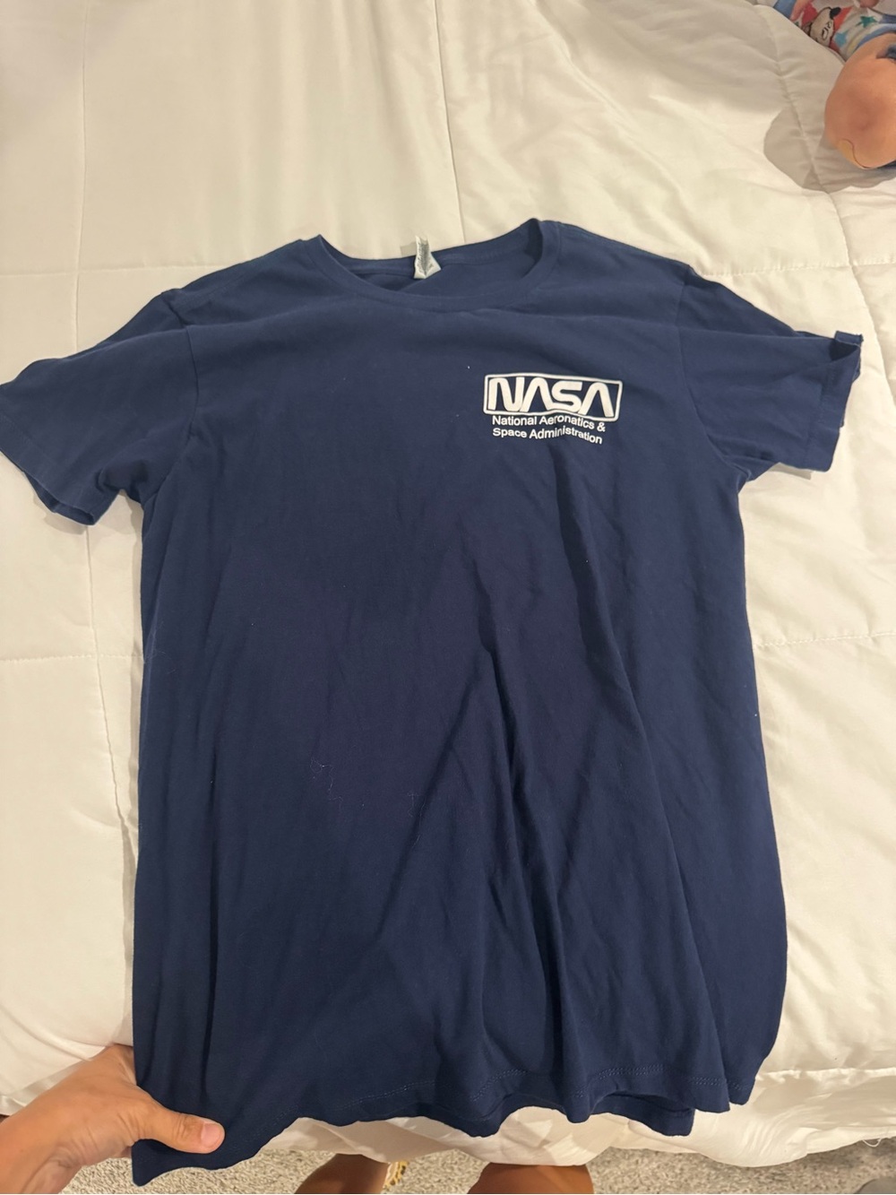 Pacifica Navy Short Sleeve T-Shirt with White NASA Logo